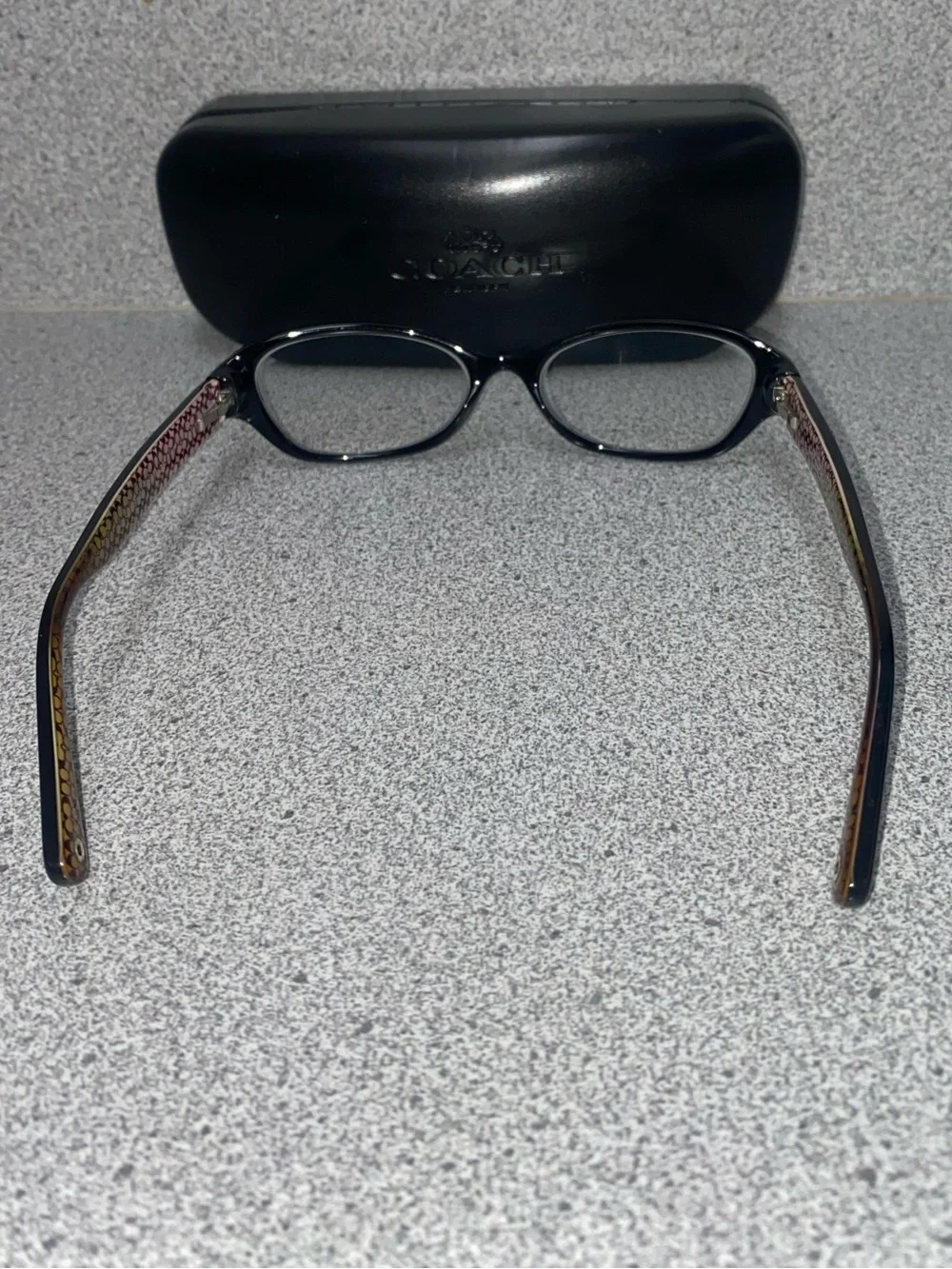 Coach HC6015 Delaney 5034 Small Black Raspberry Oval Eyeglasses 50-16-130 EUC
